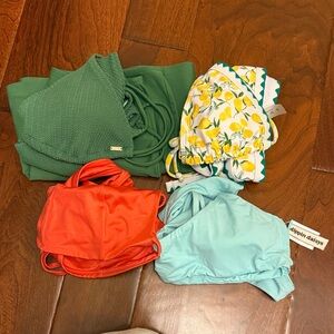 Dippin' Daisy's Vibrant Swim Bikini Set - Green, Red, Blue, Yellow